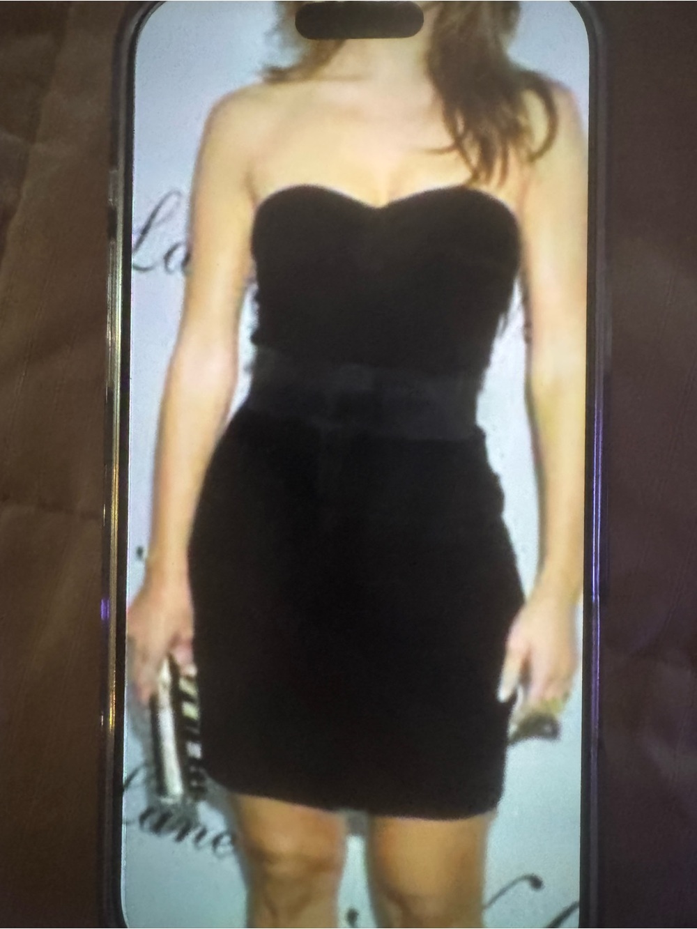 Revolve—-LaRok Elegant Black Strapless Figure-Hugging Dress Small NEW